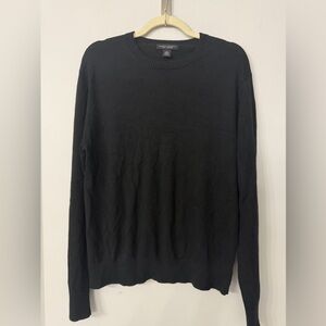 Banana Republic Men’s Large Black Crewneck Silk and Cashmere Blend Light Sweater